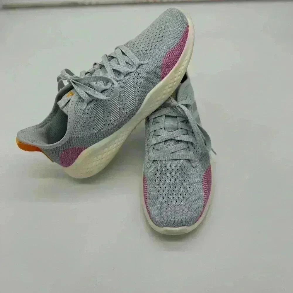 Adidas Fluid Flow  2.0 Gray Pink Running Shoes Art H04590 Women's 10